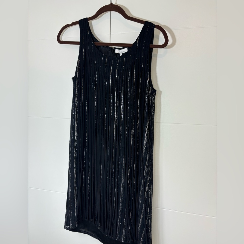 Parker 100% Silk and Sequin Party Dress
